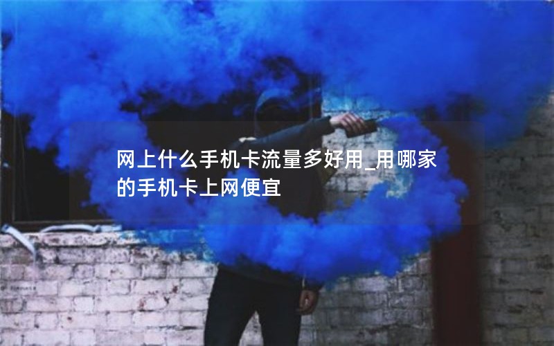 网上什么手机卡流量多好用_用哪家的手机卡上网便宜