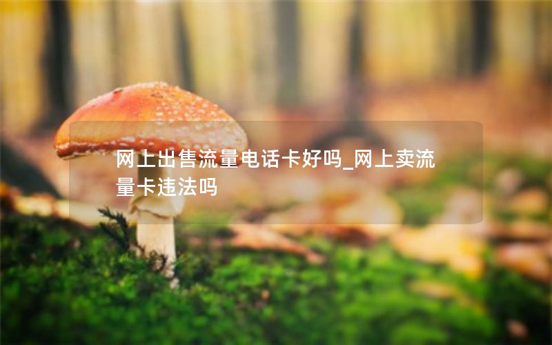 网上出售流量电话卡好吗_网上卖流量卡违法吗