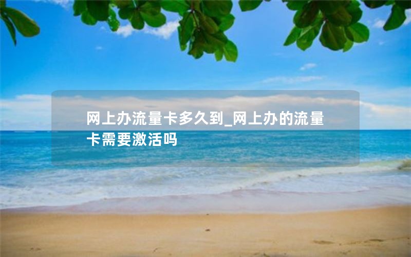 网上办流量卡多久到_网上办的流量卡需要激活吗