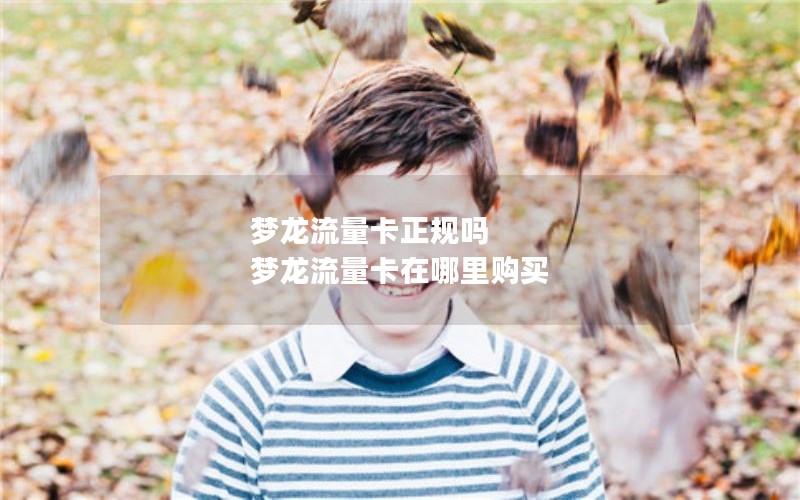 梦龙流量卡正规吗 梦龙流量卡在哪里购买