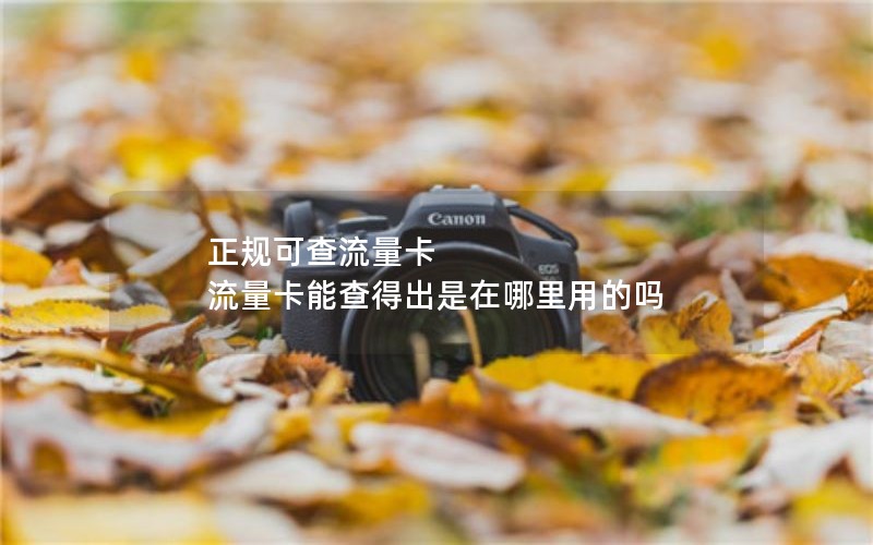 正规可查流量卡 流量卡能查得出是在哪里用的吗