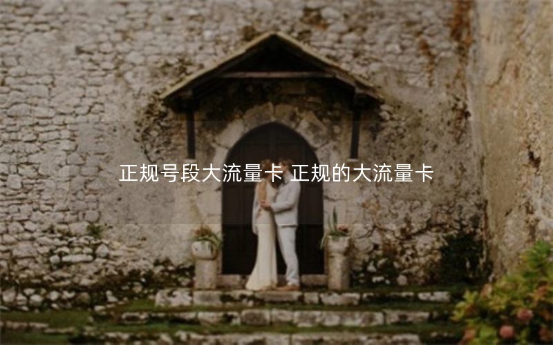 正规号段大流量卡 正规的大流量卡