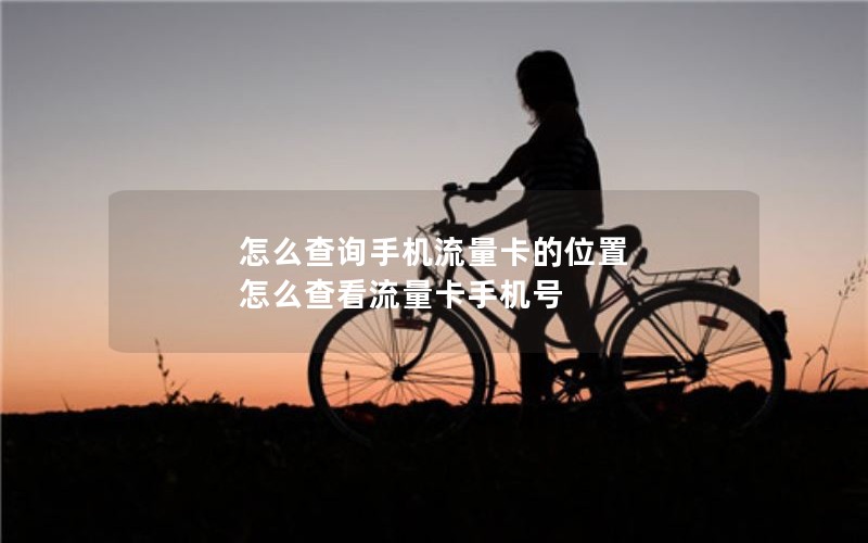 怎么查询手机流量卡的位置 怎么查看流量卡手机号