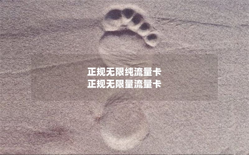 正规无限纯流量卡 正规无限量流量卡