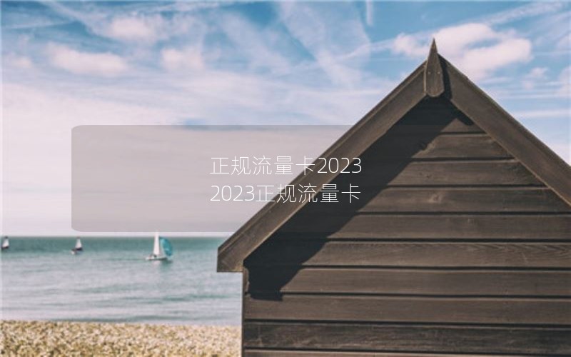 正规流量卡2023 2023正规流量卡