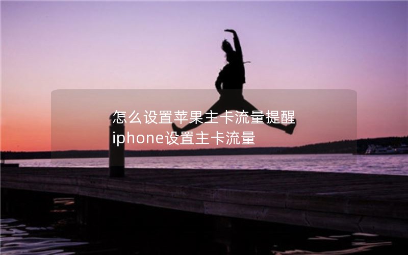 怎么设置苹果主卡流量提醒 iphone设置主卡流量