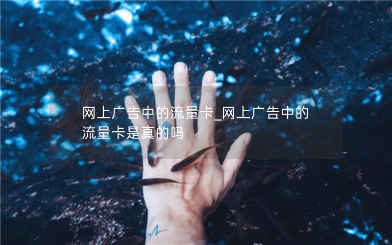 网上广告中的流量卡_网上广告中的流量卡是真的吗