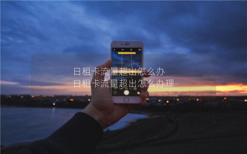 日租卡流量超出怎么办 日租卡流量超出怎么办理