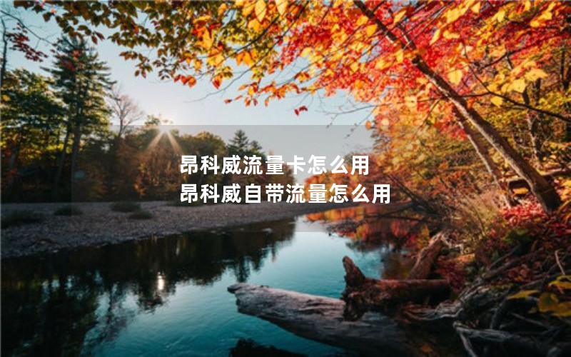 昂科威流量卡怎么用 昂科威自带流量怎么用