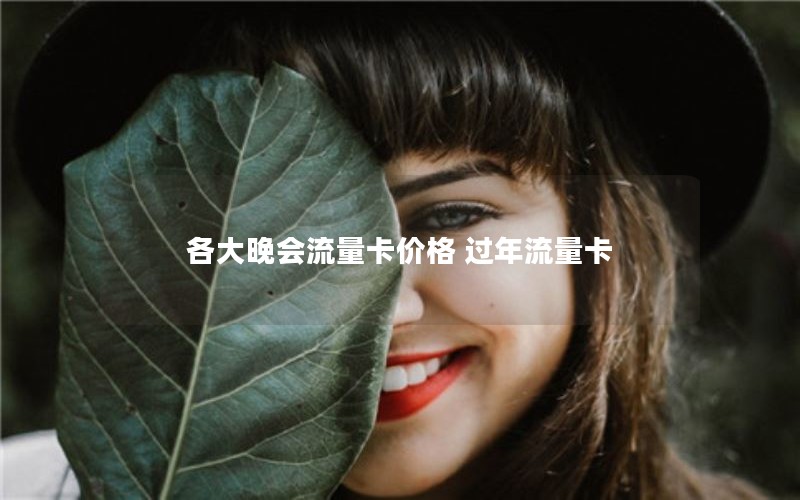 各大晚会流量卡价格 过年流量卡