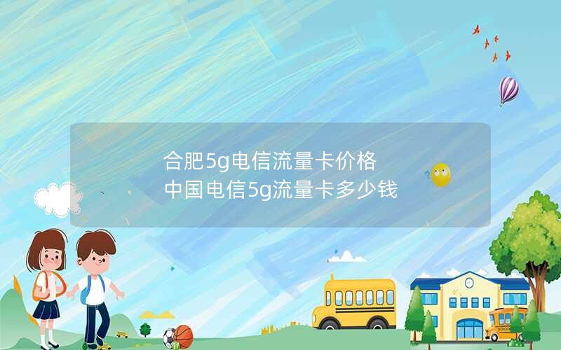 合肥5g电信流量卡价格 中国电信5g流量卡多少钱