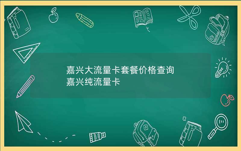 嘉兴大流量卡套餐价格查询 嘉兴纯流量卡