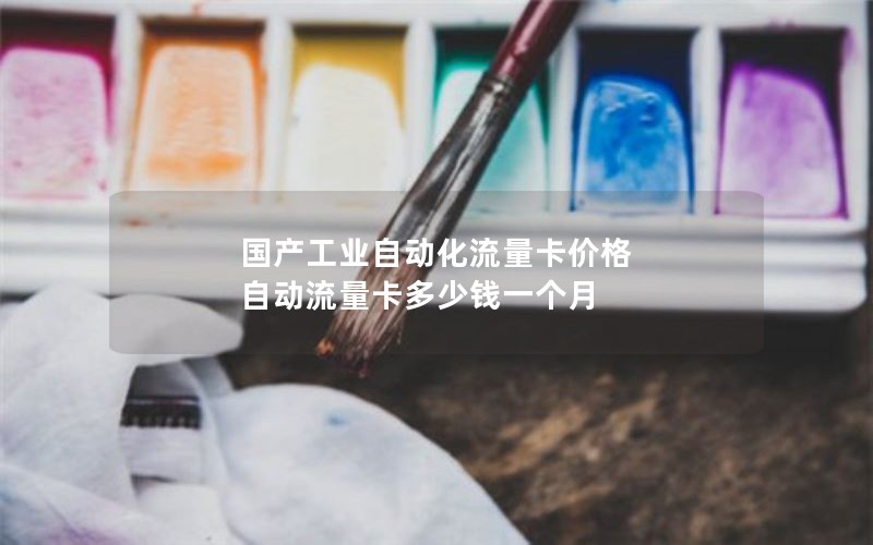 国产工业自动化流量卡价格 自动流量卡多少钱一个月