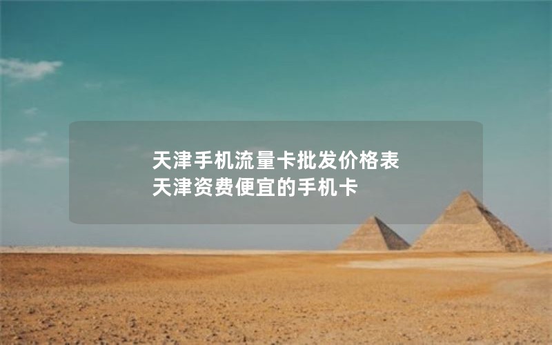 天津手机流量卡批发价格表 天津资费便宜的手机卡