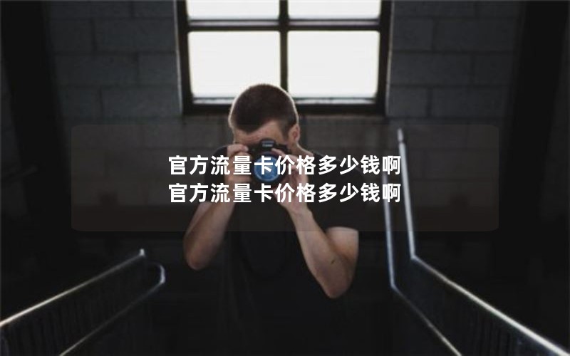 官方流量卡价格多少钱啊 官方流量卡价格多少钱啊