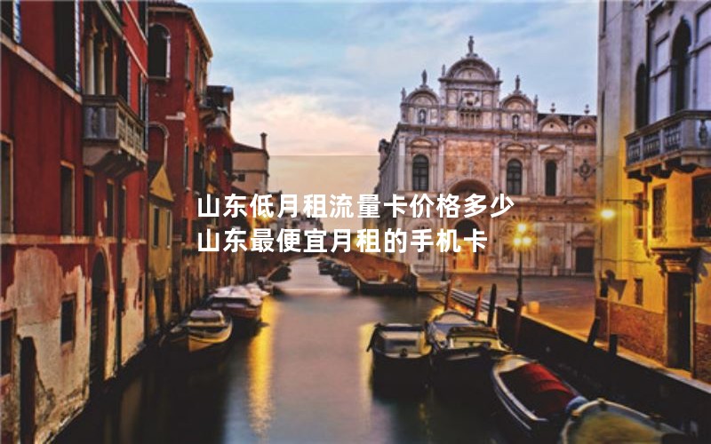 山东低月租流量卡价格多少 山东最便宜月租的手机卡