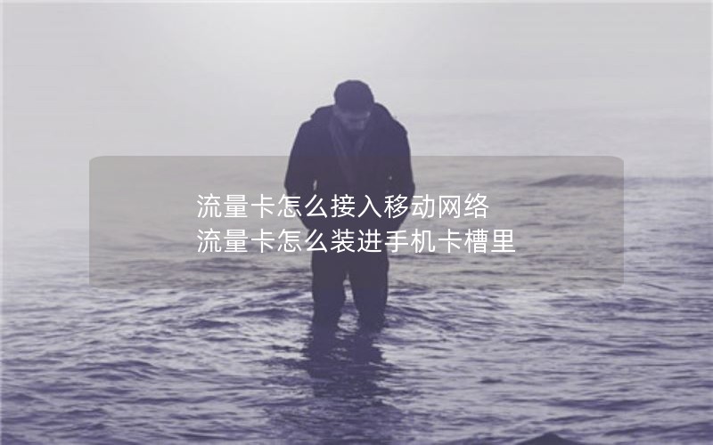 流量卡怎么接入移动网络 流量卡怎么装进手机卡槽里