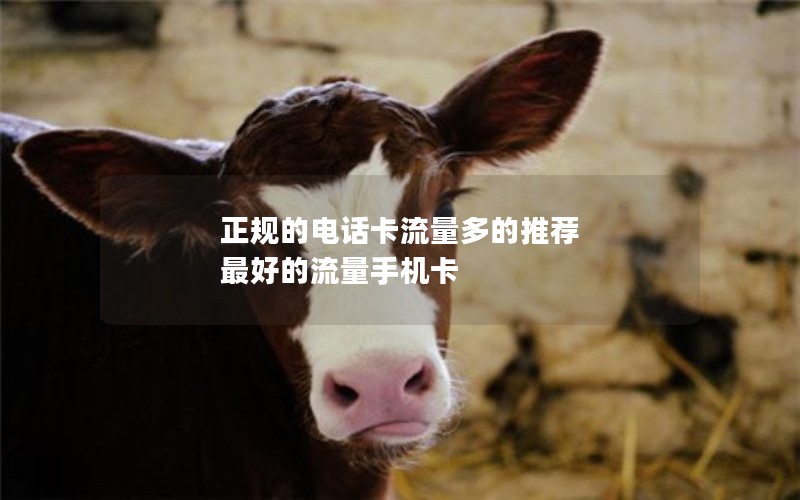 正规的电话卡流量多的推荐 最好的流量手机卡