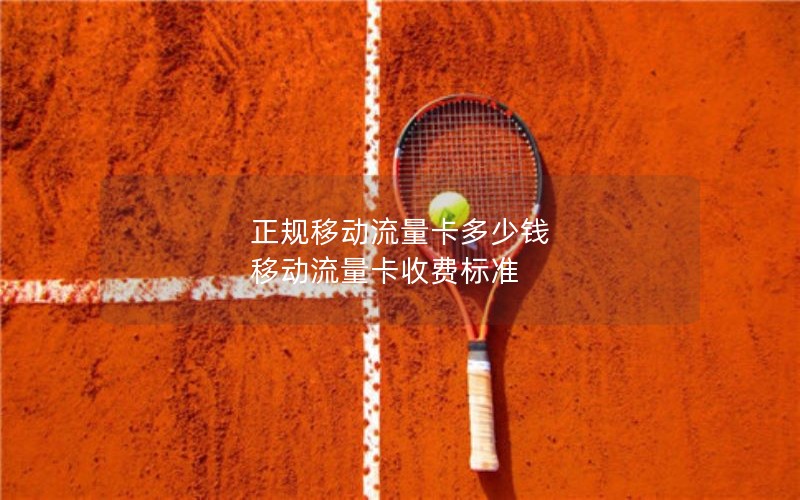 正规移动流量卡多少钱 移动流量卡收费标准