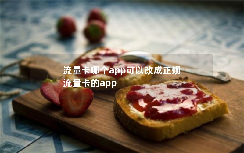 流量卡哪个app可以改成正规 流量卡的app