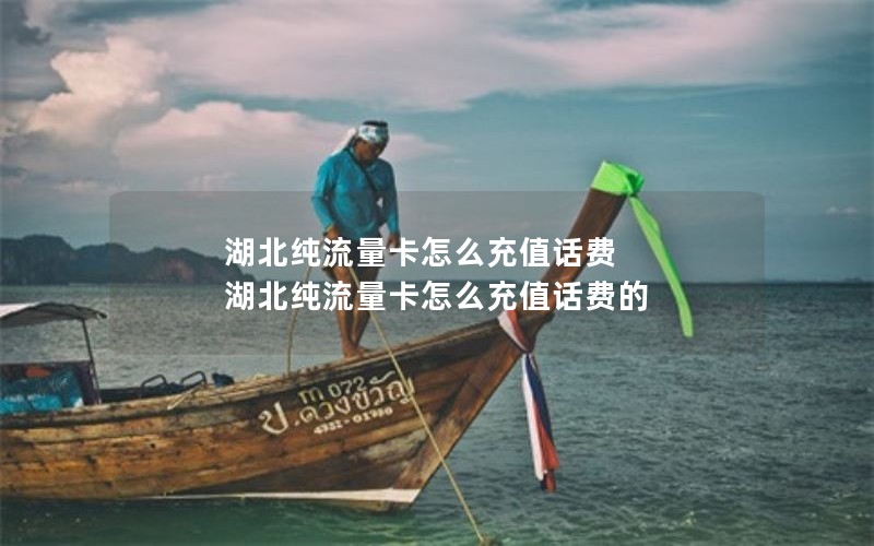 湖北纯流量卡怎么充值话费 湖北纯流量卡怎么充值话费的