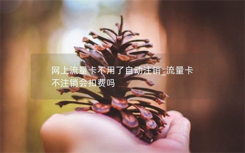 网上流量卡不用了自动注销_流量卡不注销会扣费吗