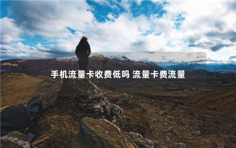 手机流量卡收费低吗 流量卡费流量