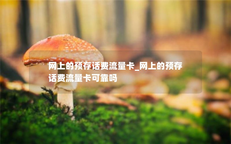 网上的预存话费流量卡_网上的预存话费流量卡可靠吗