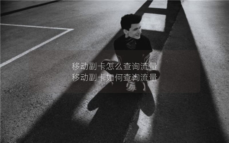 移动副卡怎么查询流量 移动副卡如何查询流量