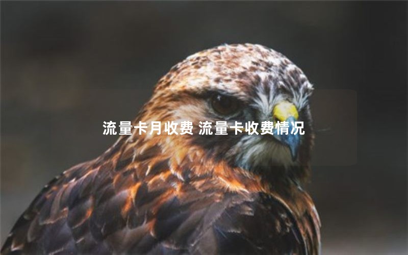 流量卡月收费 流量卡收费情况