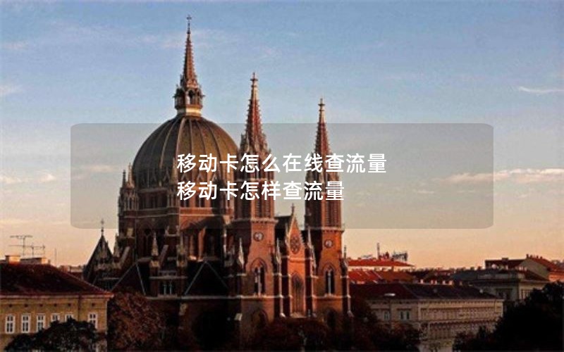 移动卡怎么在线查流量 移动卡怎样查流量