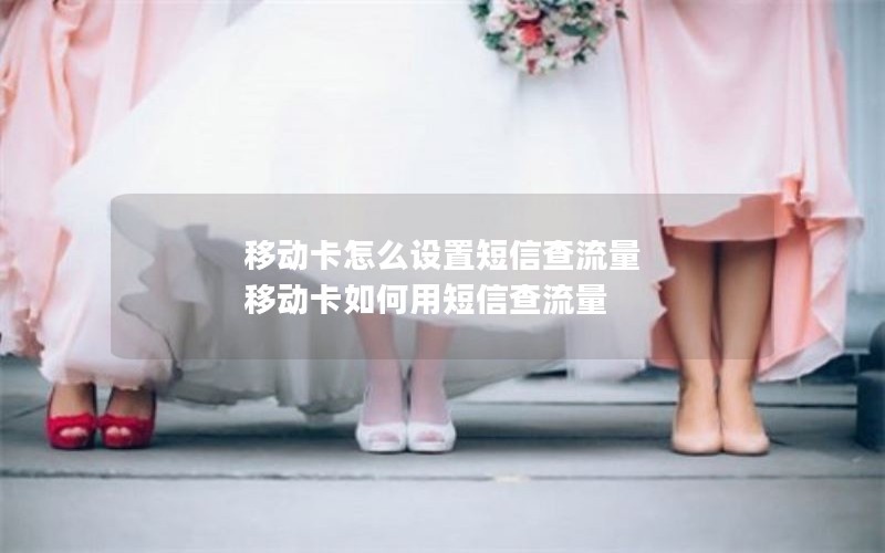 移动卡怎么设置短信查流量 移动卡如何用短信查流量