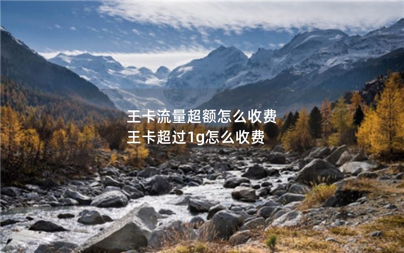 王卡流量超额怎么收费 王卡超过1g怎么收费