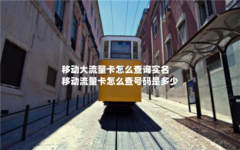 移动大流量卡怎么查询实名 移动流量卡怎么查号码是多少