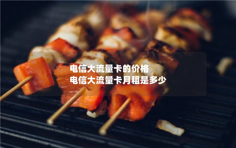 电信大流量卡的价格 电信大流量卡月租是多少