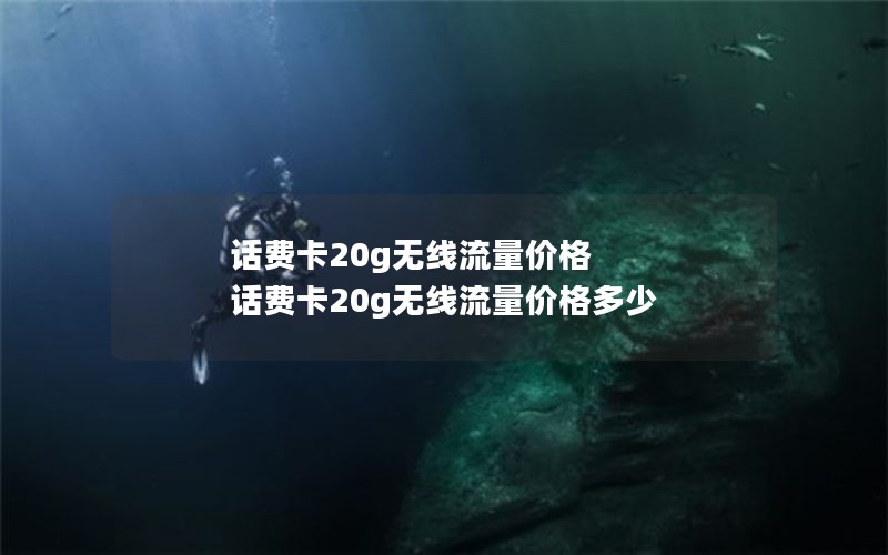 话费卡20g无线流量价格 话费卡20g无线流量价格多少