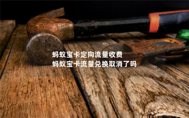 蚂蚁宝卡定向流量收费 蚂蚁宝卡流量兑换取消了吗